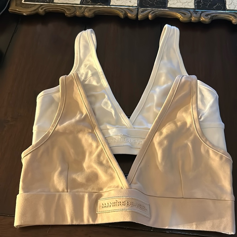 Set of 2 Maniere De Voir bralettes.